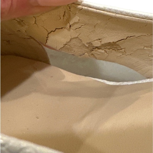 Nine West Cork Wedges Slip On Open Toe White Sandals size 9.5 - Picture 6 of 11